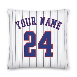Chicago Baseball Personalized Name & Number Pillowcase, Sports, Cushion Cover, Decor, Jersey, Gift for Dad, Gift for Mom, Sports, Cubs
