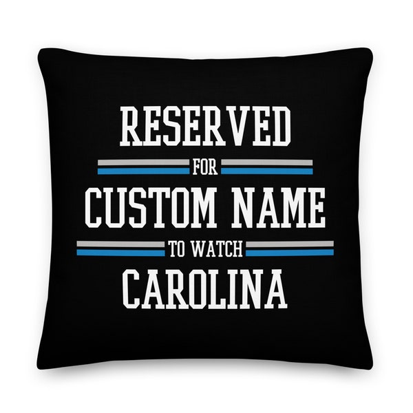 Carolina Football Personalized Name Pillowcase, Custom Cushion, Gift for Dad, Gift for Mom, Father's Day, Super Bowl, Sports, Xmas Gift