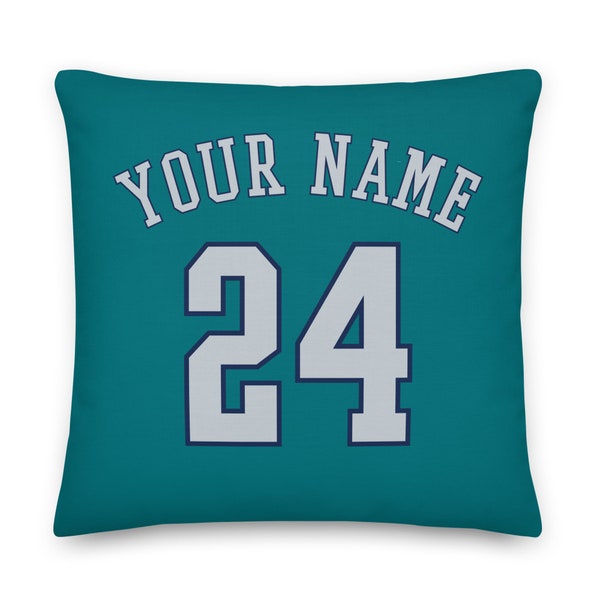 Seattle Baseball Personalized Name & Number Pillowcase, Cushion Cover, Decor, Custom Jersey, Gift for Dad, Gift for Mom, Sports,Mariners