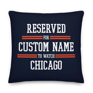 Chicago Football Name Kissenbezug, Gridiron, Kissen, Geschenk für Papa, Reserviert für Papa, Vatertag, Geschenk für Mama, Weihnachtsgeschenk