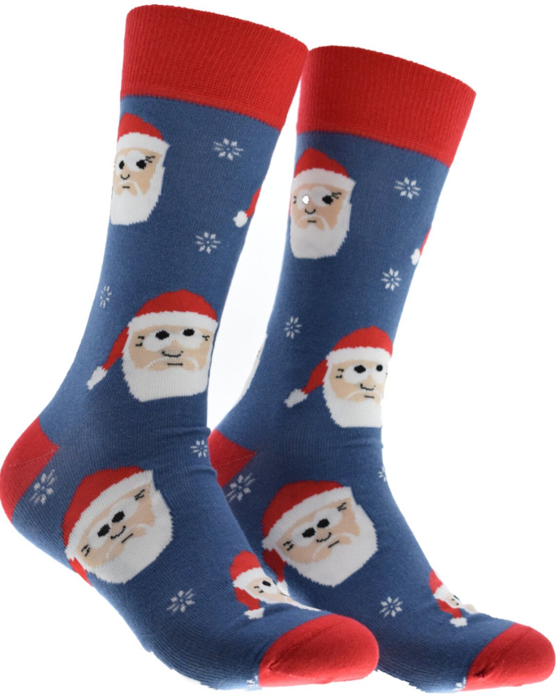 Men's Boys Christmas Socks Reindeer or Santa Claus Pattern Etsy