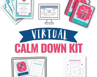 Virtual Calm Down Kit | Digital Coping Skills Tools, Worksheets, and Activities for Remote Learning Classrooms | Social Emotional Learning