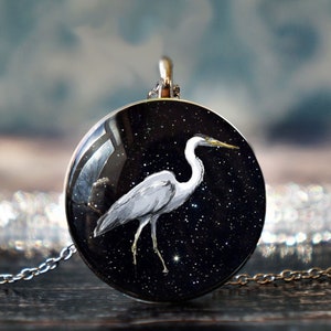 grijze reiger, reiger sieraden, reiger hanger, vogel sieraden, vogel hanger, vogelliefhebber cadeau