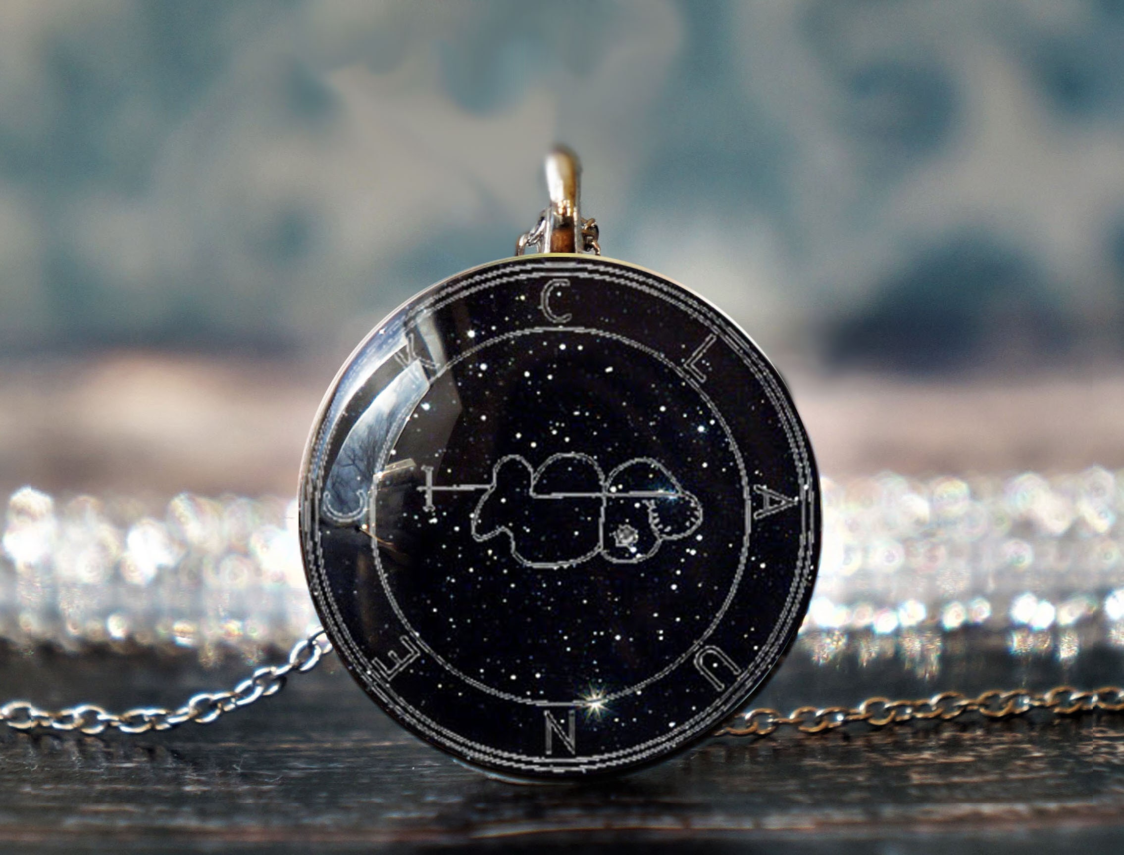grimorium verum , clauneck pendant , sigil of clauneck , clauneck medallion , occult necklace