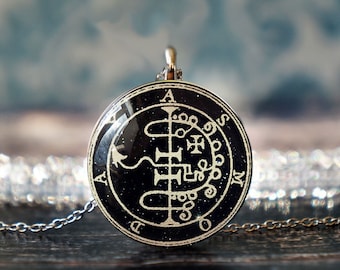 sigil of asmodeus , asmodeus pendant , asmoday pendant , asmoday sigil , asmoday necklace , asmodeus seal ,occult jewelry