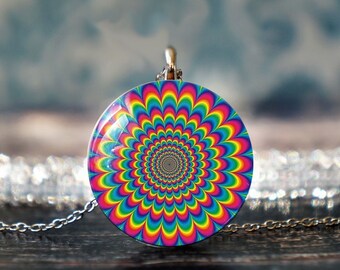 festival ketting, hippie ketting, psychedelische sieraden, hippie sieraden, trippy hanger