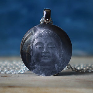 buddha necklace , buddha pendant , buddhist necklace , meditation necklace ,