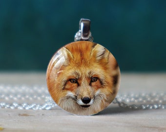 fox necklace , fox pendant , fox charm , fox jewelry , fox gift