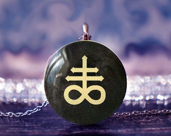 Leviathan Kreuz , Alchemie Schmuck , Schwefel , Alchemie Schmuck , okkult Schmuck , Schwefel Symbol