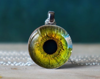 optometry gifts , ophthalmology gifts , creepy necklace , weird necklace , goth necklace ,