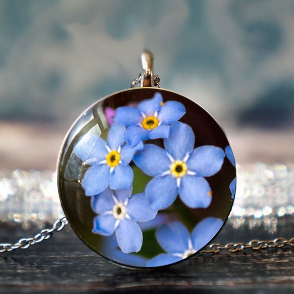 forgetmenot necklace , forget-me-not , forget me not flower , forgetmenot pendant , forgetmenot jewelry , forget me not gift ,