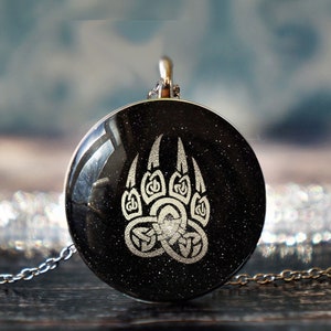 Wikinger Schmuck, nordischer Schmuck, Bär Halskette, Amulett Norse, Bär Pfoten Anhänger, Bär Kralle Halskette,