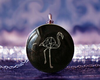 flamingo jewelry , flamingo pendant , flamingo jewellery , flamingo gift