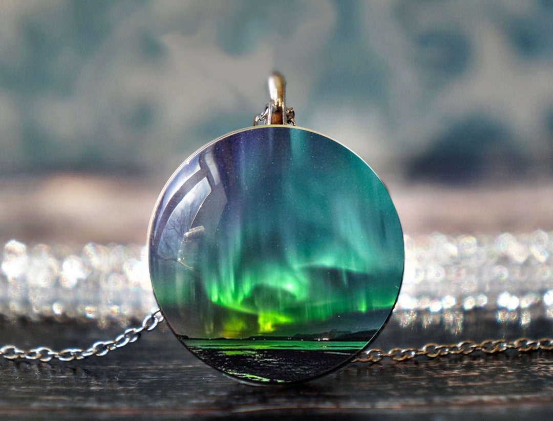 Aurora Pendant , Aurora Necklace , Northern Light Jewel , Borealis