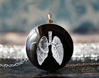 lung necklace , anatomical lungs , cystic fibrosis , lung transplant , anatomical necklace , anatomy jewelry , medical gift