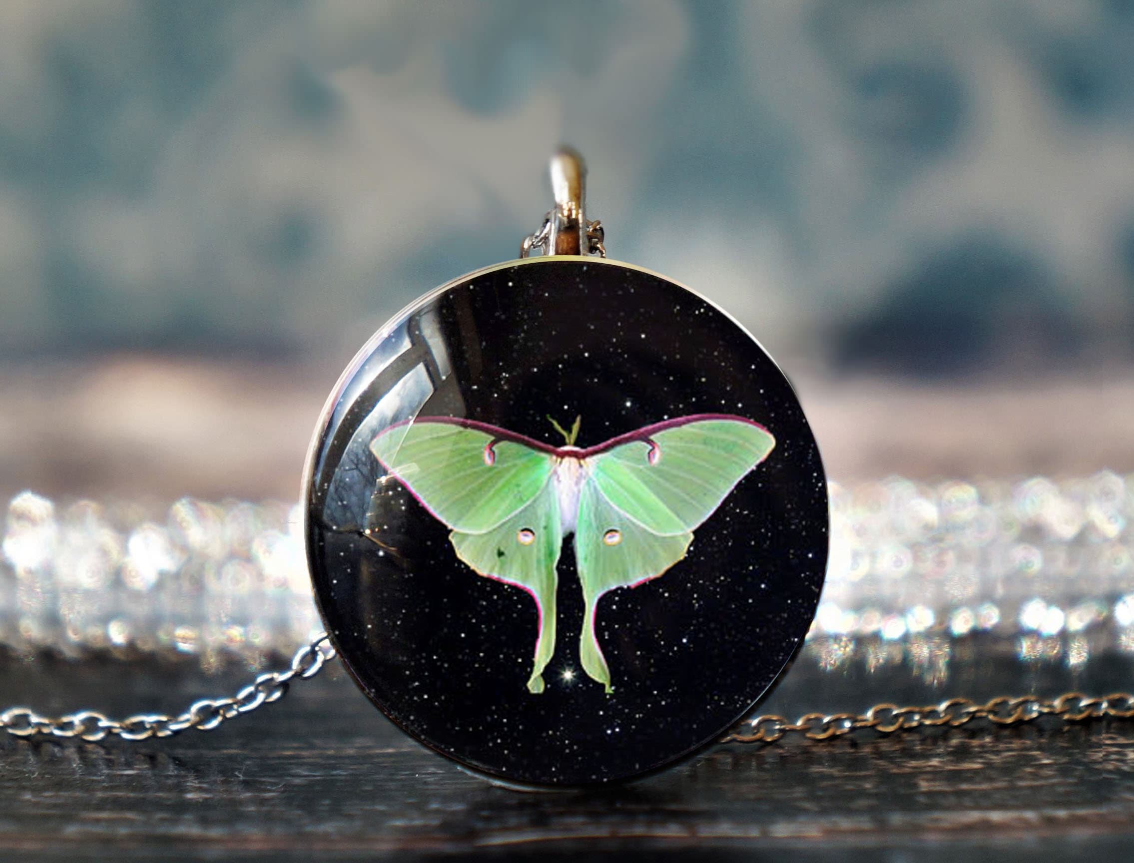 Silver Pink Sapphire Luna Moth Necklace – Godlynaturesjewelry