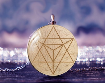 sacred geometry , merkaba necklace , kabbalah jewelry , flower of life , merkaba jewelry , star tetrahedron
