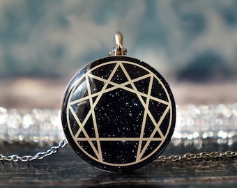 enneagram gift , enneagram jewelry , enneagram pendant , sacred geometry