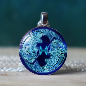 naszyjnik ryby, prezenty ryby, naszyjnik zodiakalny, biżuteria ryby, naszyjnik horoskopowy, wisiorek ryby