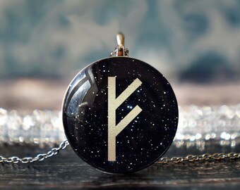 fehu rune, runen ketting, viking sieraden, viking ketting, norse ketting, rune hanger, heidense ketting