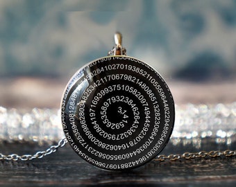 pi jewelry , pi pendant , math necklace , math jewelry , math teacher gift , science necklace , pi symbol necklace