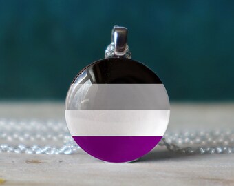 asexual pride  , asexual necklace , asexual jewelry , asexual flag  , lgbtq necklace