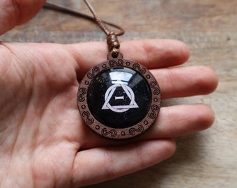 therian gift , therian jewelry art , therian otherkin , therianthropy , theta delta pendant , charm , otherkin