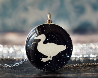 duck jewelry , duck pendant . silver duck necklace , duck charm , duck jewellery , duck gift