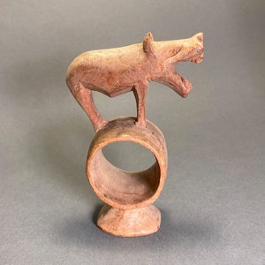 Handmade Rustic Wooden Wild Boar Javelina Carving