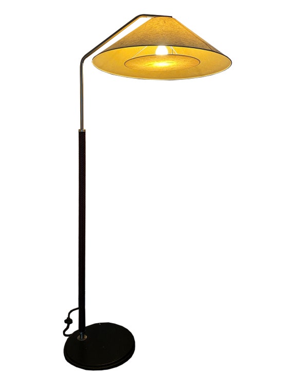Vintage Mid Century Modern Natuzzi Floor Lamp Parchment Shade Australia Vintage Mid Century Modern Natuzzi, Italian Floor Lamps Australia