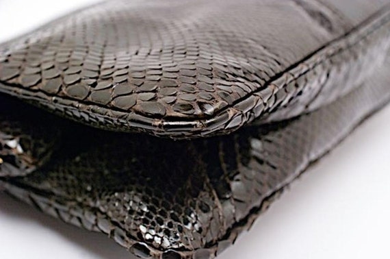 Vintage Dries Van Noten Snakeskin Leather Lady Ba… - image 8