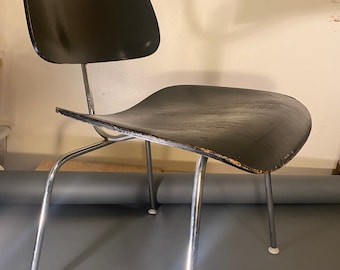 Eames Dark Plywood DCM Chair MCM "Potato Chip" Chair