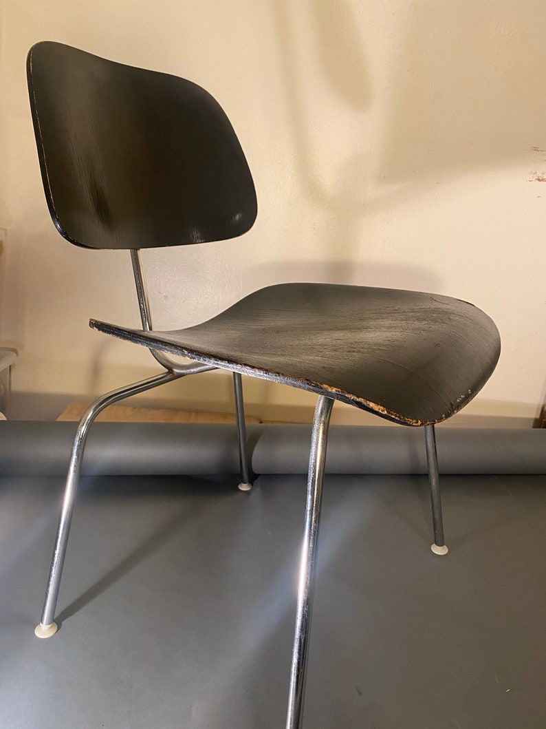 Eames Dark Plywood DCM Chair MCM potato Chip Chair Etsy