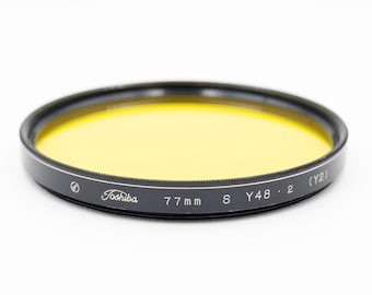 Toshiba S Y48 77mm Yellow Filter (Y2) For Vintage Retro Film Photography Analog Lens