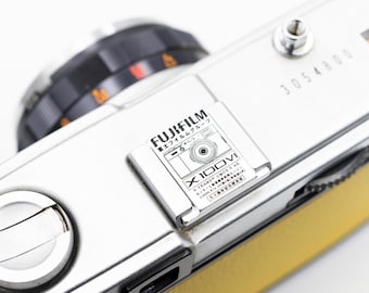 Custom Silver Fujifilm X100VI Hot Shoe Cover: Camera Accessory