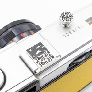 Custom Silver Sakura Hot Shoe Cover, Camera Shutter Button, Unique Camera, Gift for Photographer, Customizable Camera Accessories