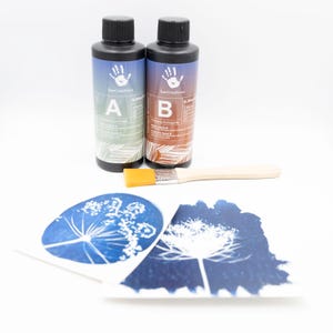 Kit d'impression solaire de photographies cyanotypie bricolage SunCreations, kit de création artistique, ensemble cyanotypie, photographe de cartes postales cyanotypie, cadeaux à faire,