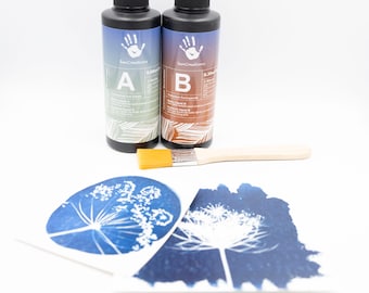 DIY Cyanotype Photography Solar Printing Kit SunCreations, Craft Kit, Cyanotype Set, Cyanotype Postcard Photographer, Gifts to Make,