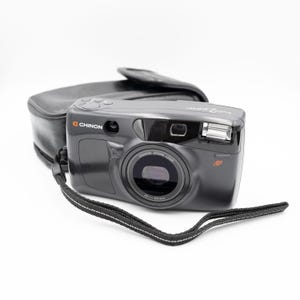 Chinon AF Pocket Zoom Yellow 1980's Vintage Retro 35mm Film Photography Analog Compact Camera