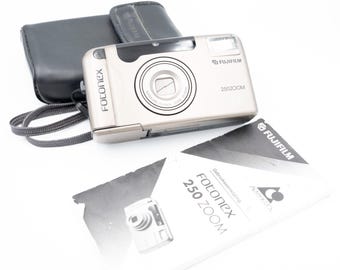 Vintage Fuji Fotonex 250 Zoom Camera with Case & Manual