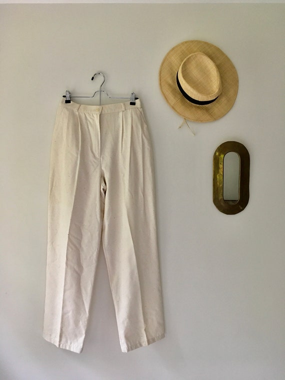 Silk Pleated Trousers