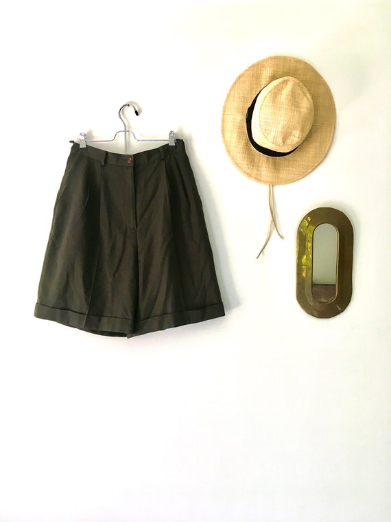 High Waisted Wool Shorts