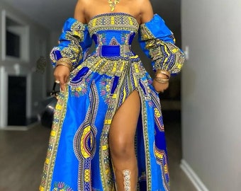 Adjoa Dashiki Maxi Dress