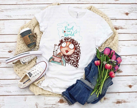 Clothing World Traveler T Shirt Ticket To The World Oversize T