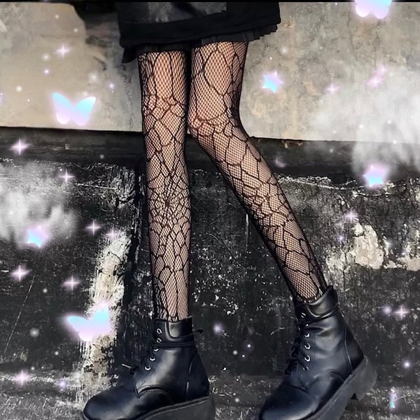 Spider web leggings stockings tights