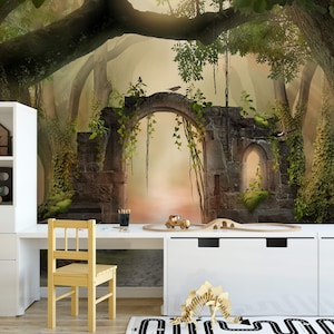 Fairy wall mural / forest landscape / magic atmosphere / children’s room