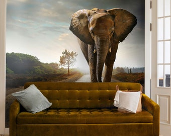 Elephant wall mural / the Big Five / African wallpaper