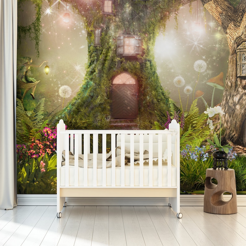 Fairy Forest Wallpaper Mural: Enchanting Nursery Decor - Etsy