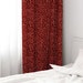 Floral Curtains / Red Pattern / Vintage Design / Bedroom Curtains ...