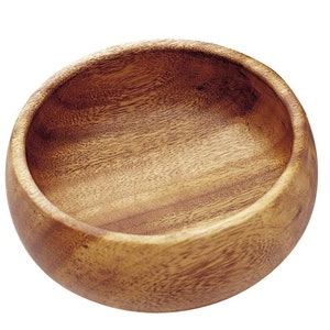 Acaciaware Round Calabash Bowl, 4"D x 1.5"H